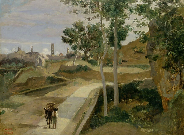 Road from Volterra (oil on canvas)