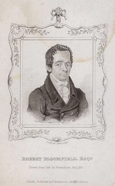 Robert Bloomfield, English poet, 1822 (engraving)