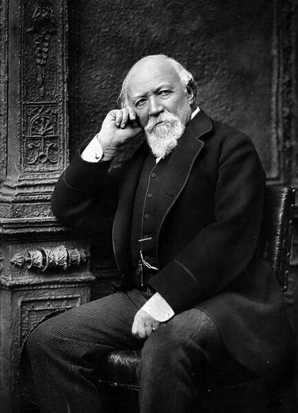 Robert Browning, 1888 (b  /  w photo)