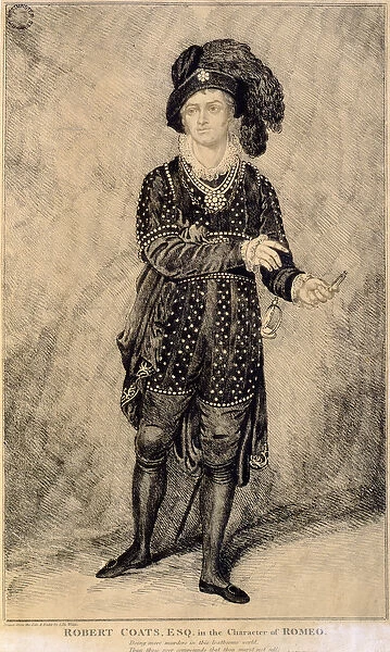Robert Coats, Esq. in the Character of Romeo (etching)