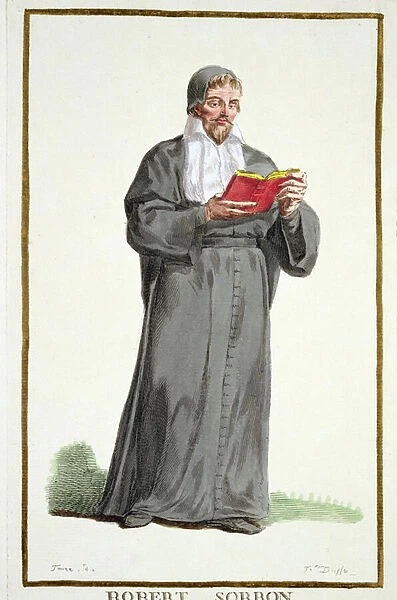 Robert de Sorbon (1201-94) from Receuil des Estampes