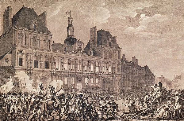 Robespierre, Saint-Just, Couthon and Hanriot Taking Refuge in the Hotel-de-Ville in Paris