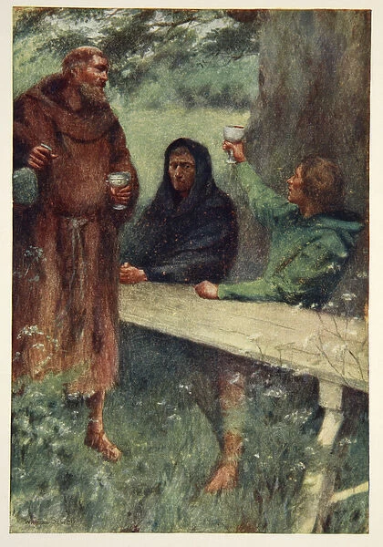 Robin Hood and the Black Monk, frontispiece from Hero Myths