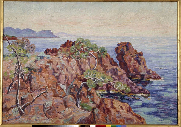 The Rock of Gaupillat at the Trayas Painting by Armand Guillaumin (1841-1927) Musee Cantini, Marseille