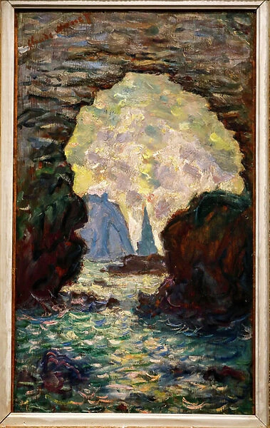 The Rock Needle seen through the Porte d Aumont, 1885 (oil)