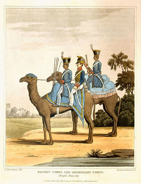 Rocket Corps and Dromedary Corps, Bengal Army 1817, from