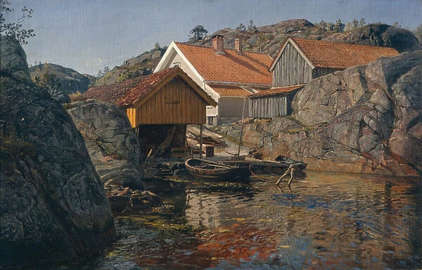Between rocks, Mol, Nye-Hellesund, 1899