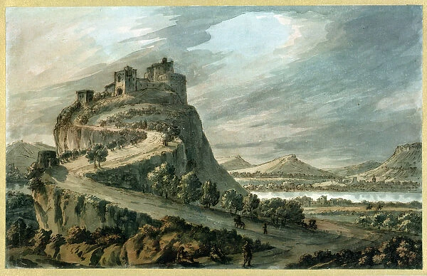 Rocky landscape with castle