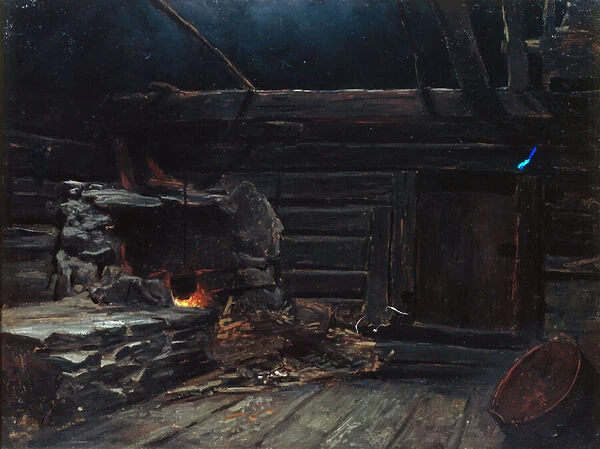 Rokovnstue, oppstryn, 1874 (oil on canvas)
