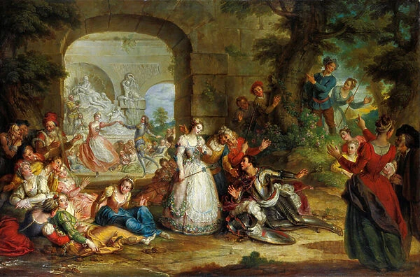 Roland and The Marriage Of Angelique, 1733 (oil on canvas)