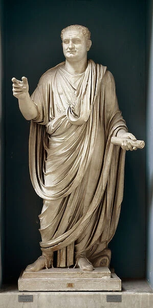 Roman Art: Roman Emperor Vespasiano (Vespasianus or Vespasiano, 9-79 ap. JC)