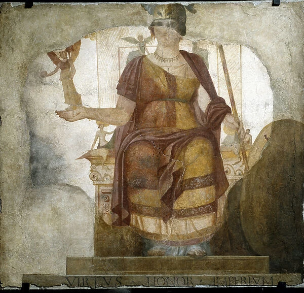 Roman Art: 'the Goddess Venus sitting personifying Rome called Goddess