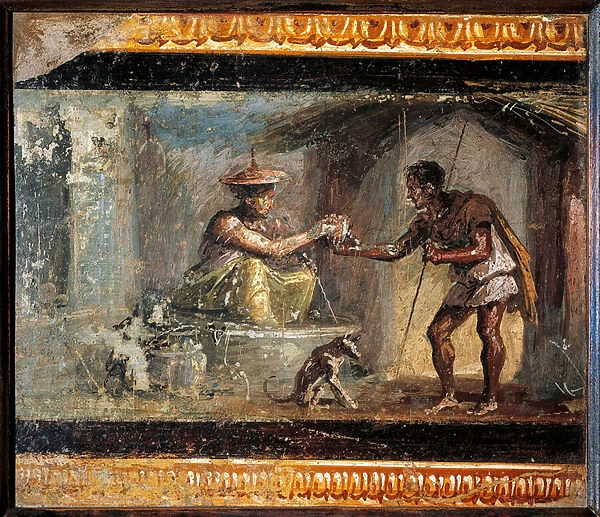 Roman Art: 'The traveler and the magician'