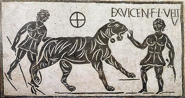 Roman art: 'two women taming a tiger'