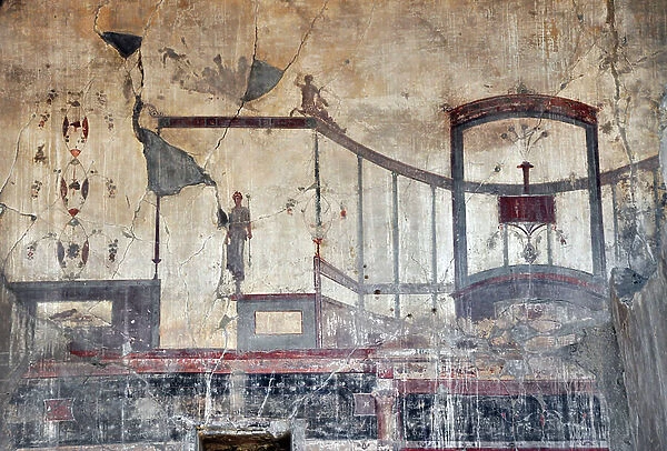 Detail of a Roman fresco, Herculanum (fresco)