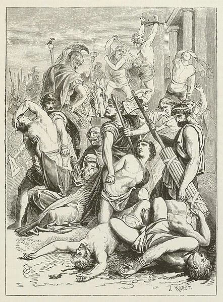 Roman persecution (engraving)