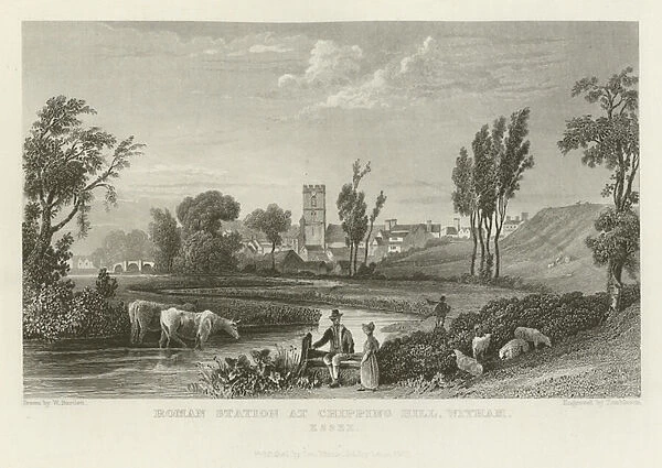 Roman Station at Chipping Hill, Witham, Essex (engraving)