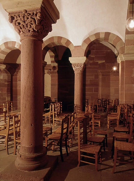 Romanesque crypt of Strasbourg Cathedral (Bas Rhin 67)