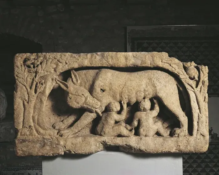 Framed Print : Romulus and Remus (limestone) Framed Print : Romulus and Remus (limestone)