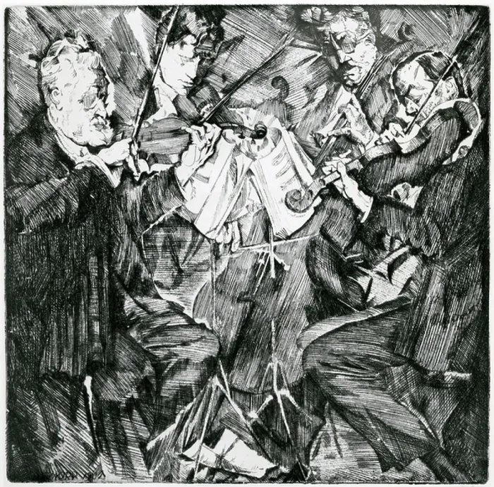 Framed Print : Rose String Quartet, 1932 (etching)