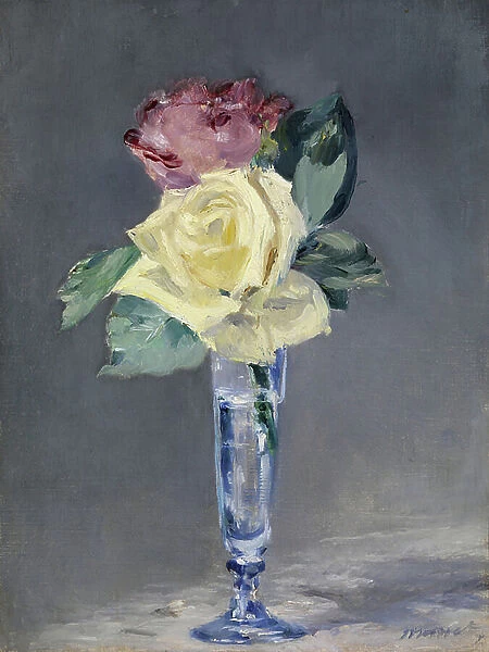 Roses in a Champagne Glass, c. 1882 (oil on canvas)