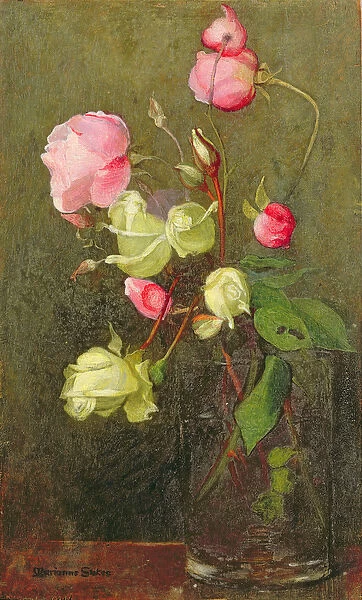Roses (oil on board)