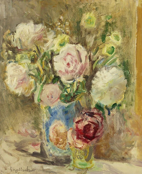 Roses and Peonies, c. 1936 (oil on canvas)
