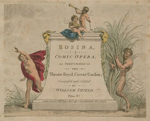 Rosina, a comic opera as performed at the Theatre Royal, Covent Garden (coloured engraving)