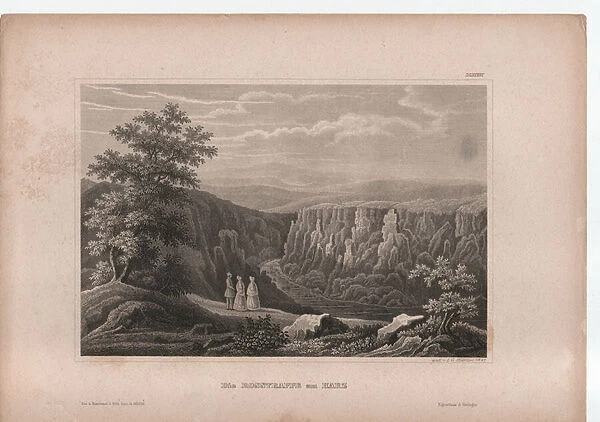 Rosstrappe in Harz, 1848 (engraving)