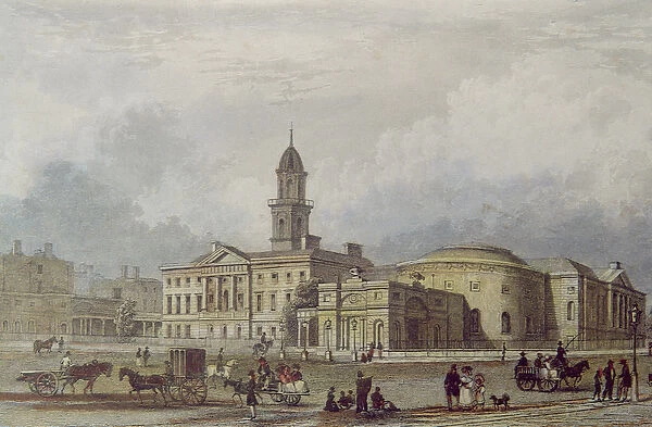 The Rotunda Hospital, Dublin (colour lithograph)