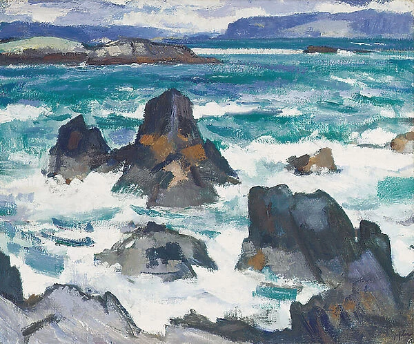 A Rough Day, Iona (oil on canvas)