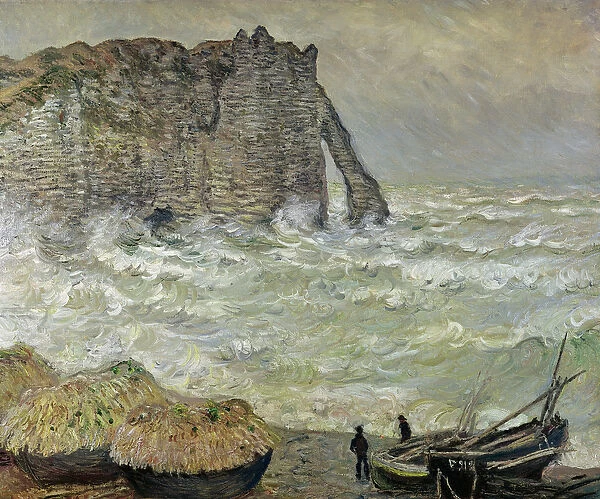 Rough Sea at Etretat, 1883 (oil on canvas)