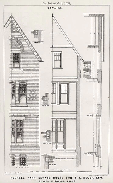 Roupell Park Estate, House for I K Welsh, Esquire (engraving)