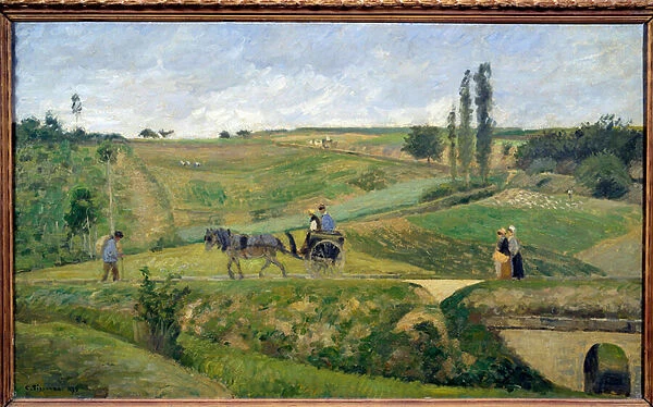 Route d Ennery near Pontoise Painting by Camille Pissarro (1830-1903) 1874 Sun