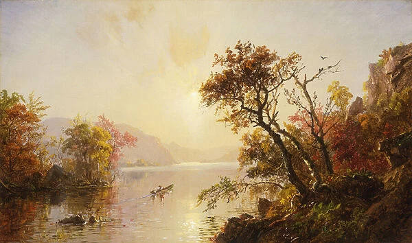 Rowing out of a Cove, 1878 (oil on canvas)
