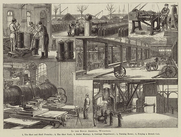 In the Royal Arsenal, Woolwich (engraving)