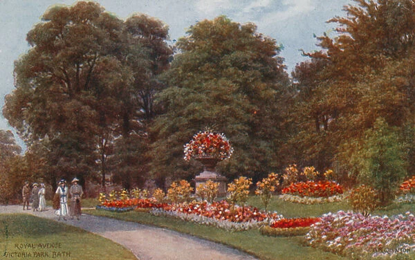 Royal Avenue, Victoria Park, Bath (colour litho)
