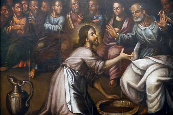 Royal Church of St Francis. Museum. Jesus. Foot washing. 17th century. Oil on canvas