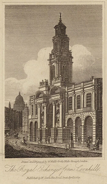 The Royal Exchange in the City of London (engraving)