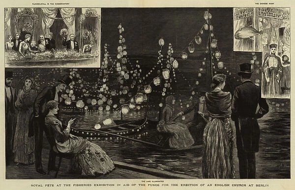 Royal Fete at the Fisheries Exhibition in Aid of the Funds for the Erection of an English Church at Berlin (engraving)