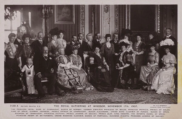 The Royal Gathering at Windsor, November 17th, 1907 (b  /  w photo)