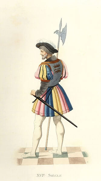 Royal Guard to King Francis I, France. 16th century. 1867 (engraving)