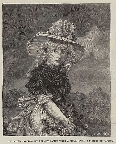 Her Royal Highness the Princess Sophia when a Child (engraving)