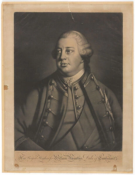 His Royal Highness William Augustus, Duke of Cumberland (mezzotint)