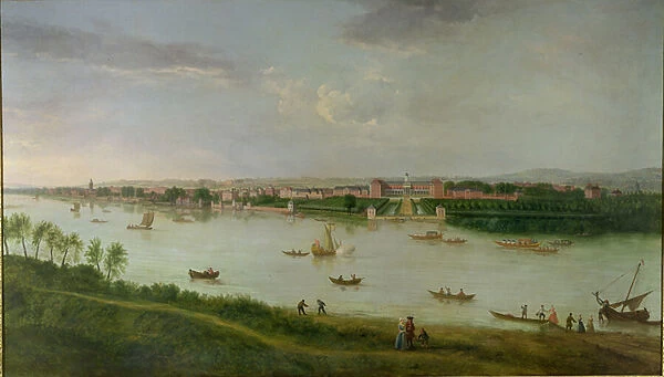 The Royal Hospital from the south bank of The River Thames (oil on canvas)