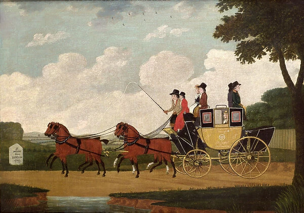 The Royal Mail Coach, Chelmsford to London, 1799 (oil on canvas)