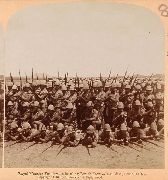 Royal Munster Fusiliers - a bristling British Front-Boer War, South Africa, 1899 circa. (b  /  w photo)