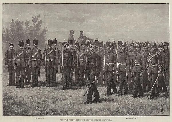 The Royal Visit to Edinburgh, Scottish Engineer Volunteers (engraving)