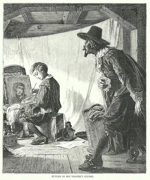 Rubens in his Master's Studio (engraving)