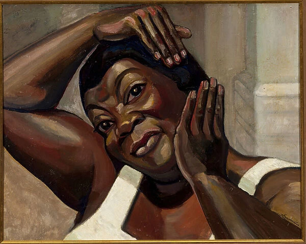 Ruby Elzy in Porgy and Bess, 1935 (oil on cardboard)